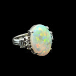 Platinum Solid Opal Ring (sr117)