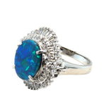 Platinum Solid Opal Ring (sr118)