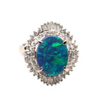 Platinum Solid Opal Ring (sr118)