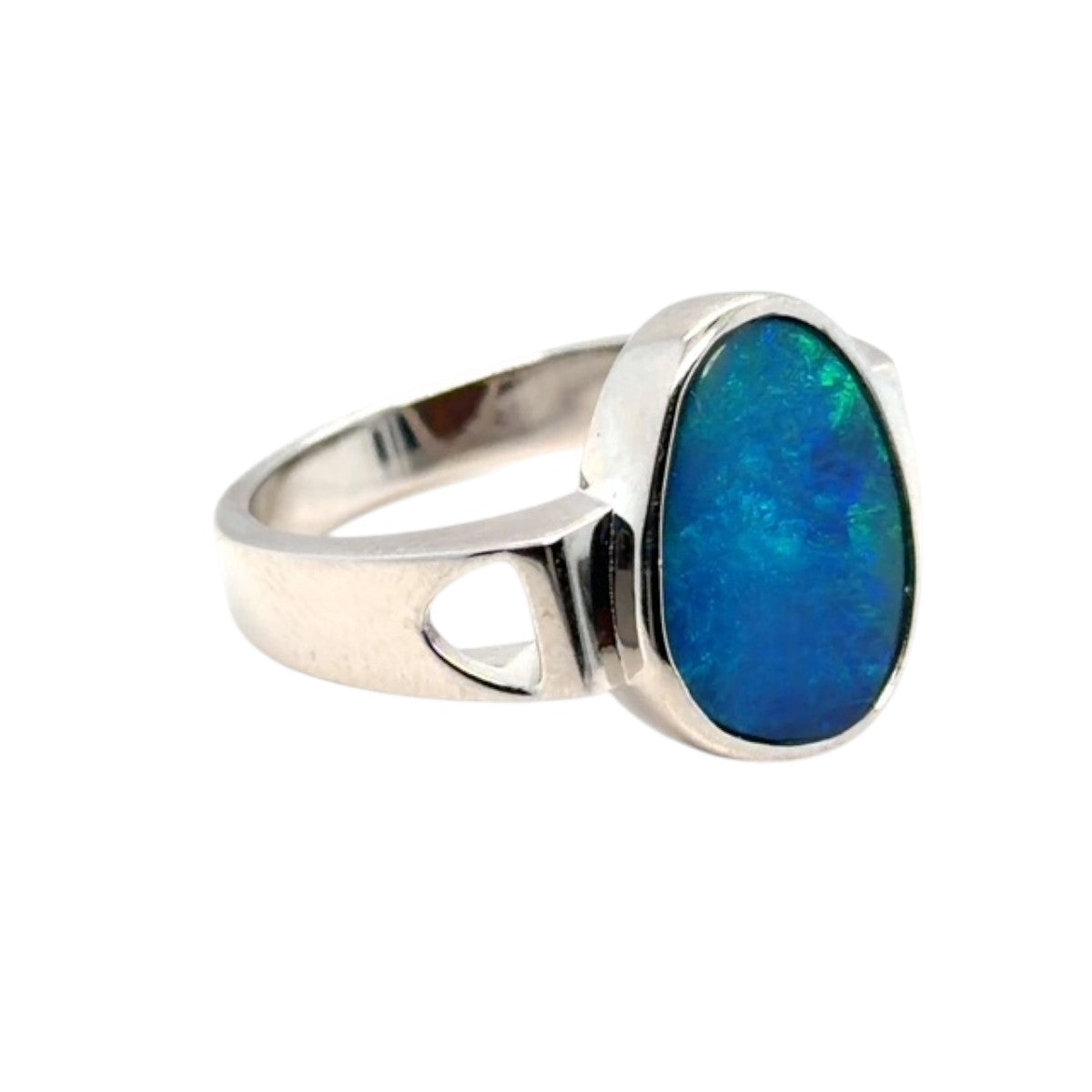 Sterling Silver Doublet Opal Ring (DR300)