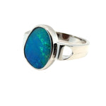 Sterling Silver Doublet Opal Ring (DR300)
