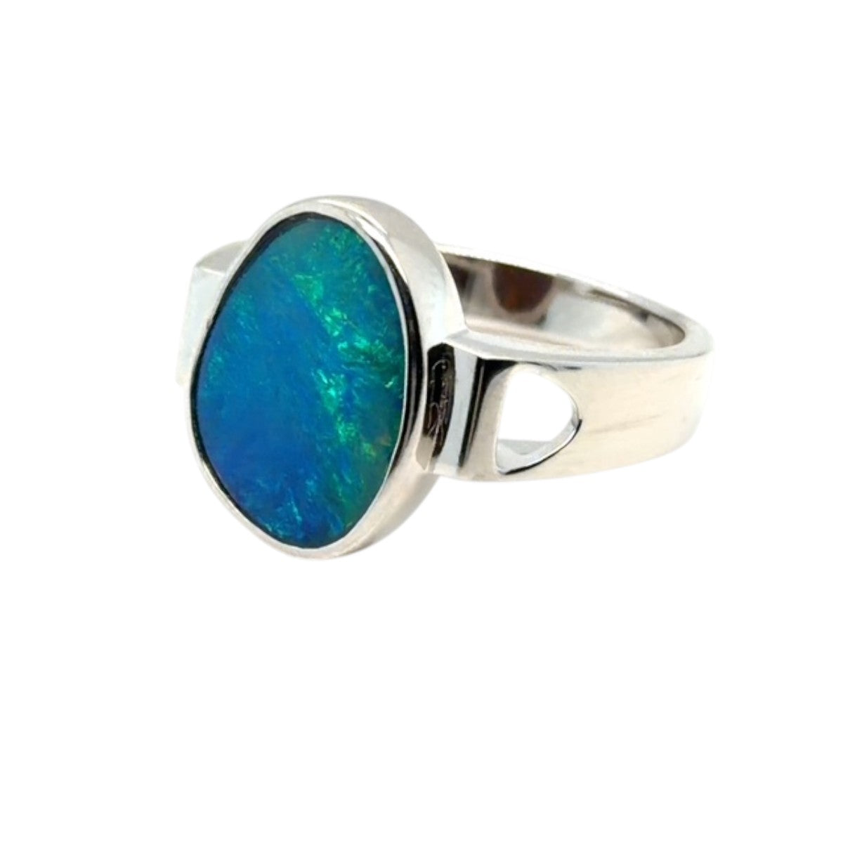 Sterling Silver Doublet Opal Ring (DR300)