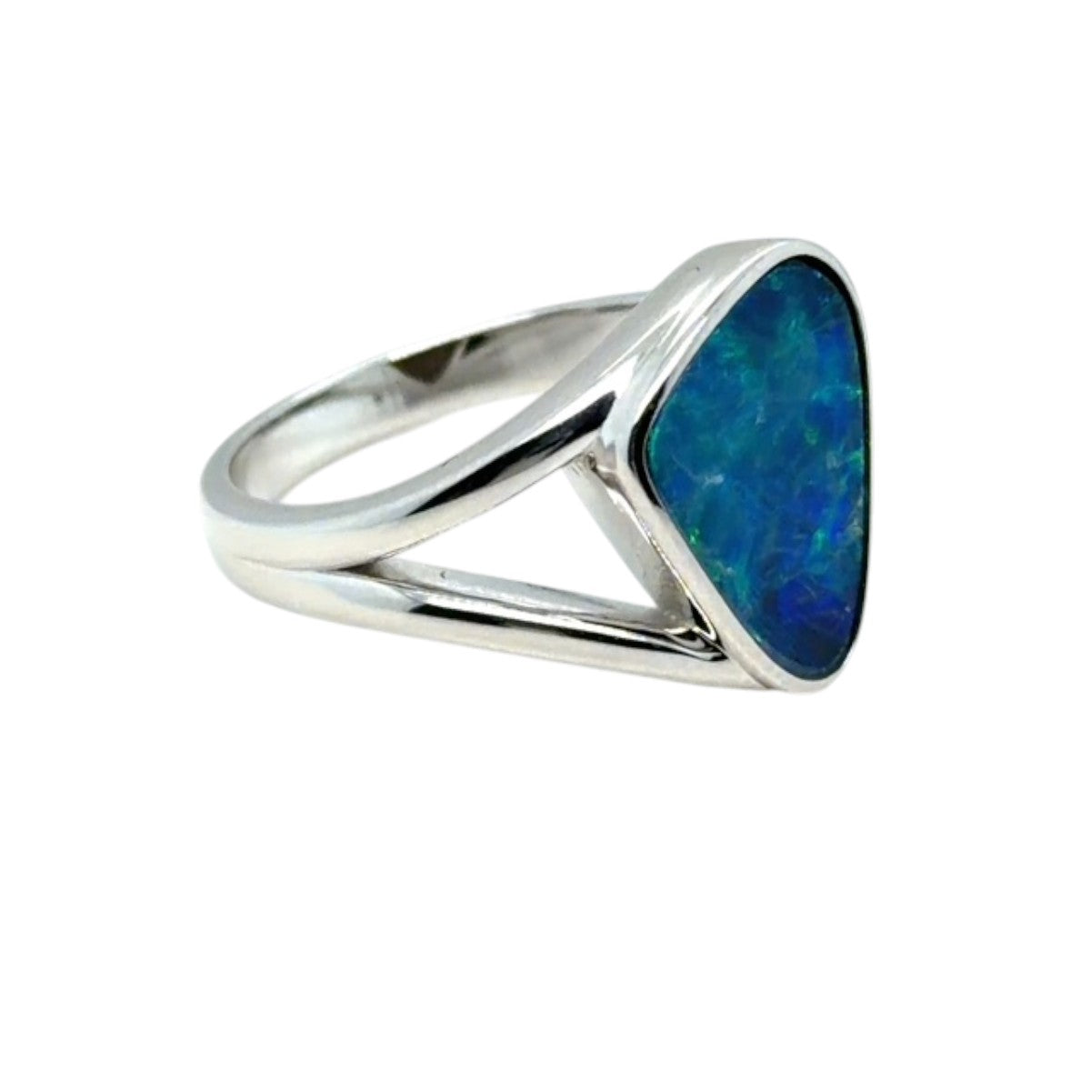 Sterling Silver Doublet Opal Ring (dr301)