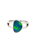 Sterling Silver Doublet Opal Ring (dr304)