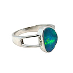 Sterling Silver Doublet Opal Ring (dr304)