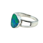 Sterling Silver Doublet Opal Ring (dr304)
