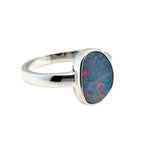 Sterling Silver Doublet Opal Ring (dr303)