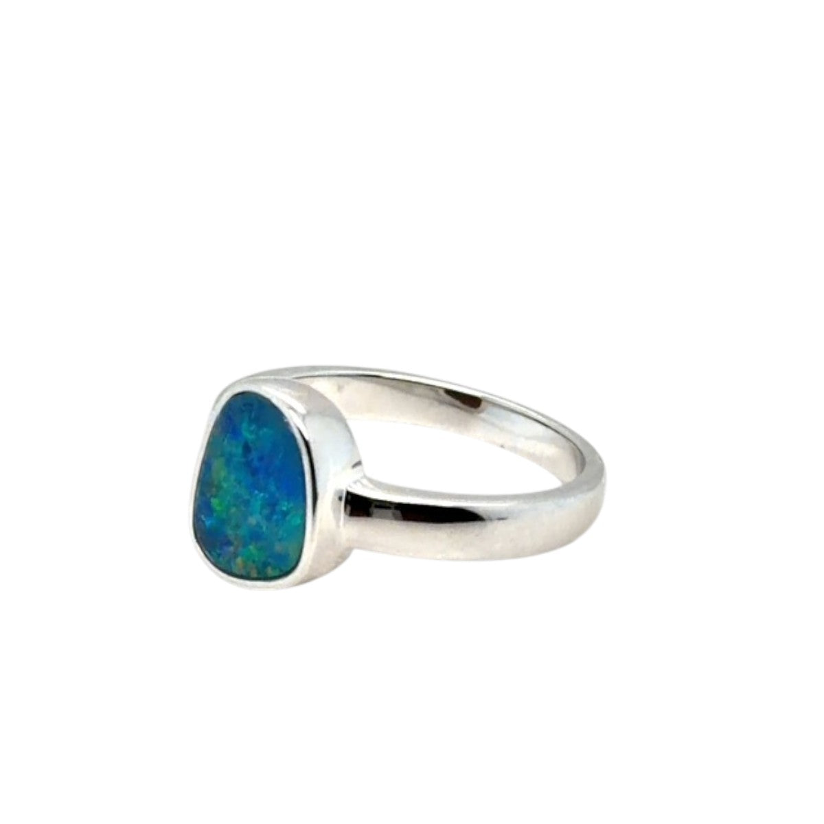 Sterling Silver Doublet Opal Ring (dr305)