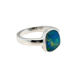 Sterling Silver Doublet Opal Ring (dr305)