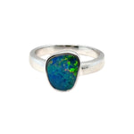 Sterling Silver Doublet Opal Ring (dr305)