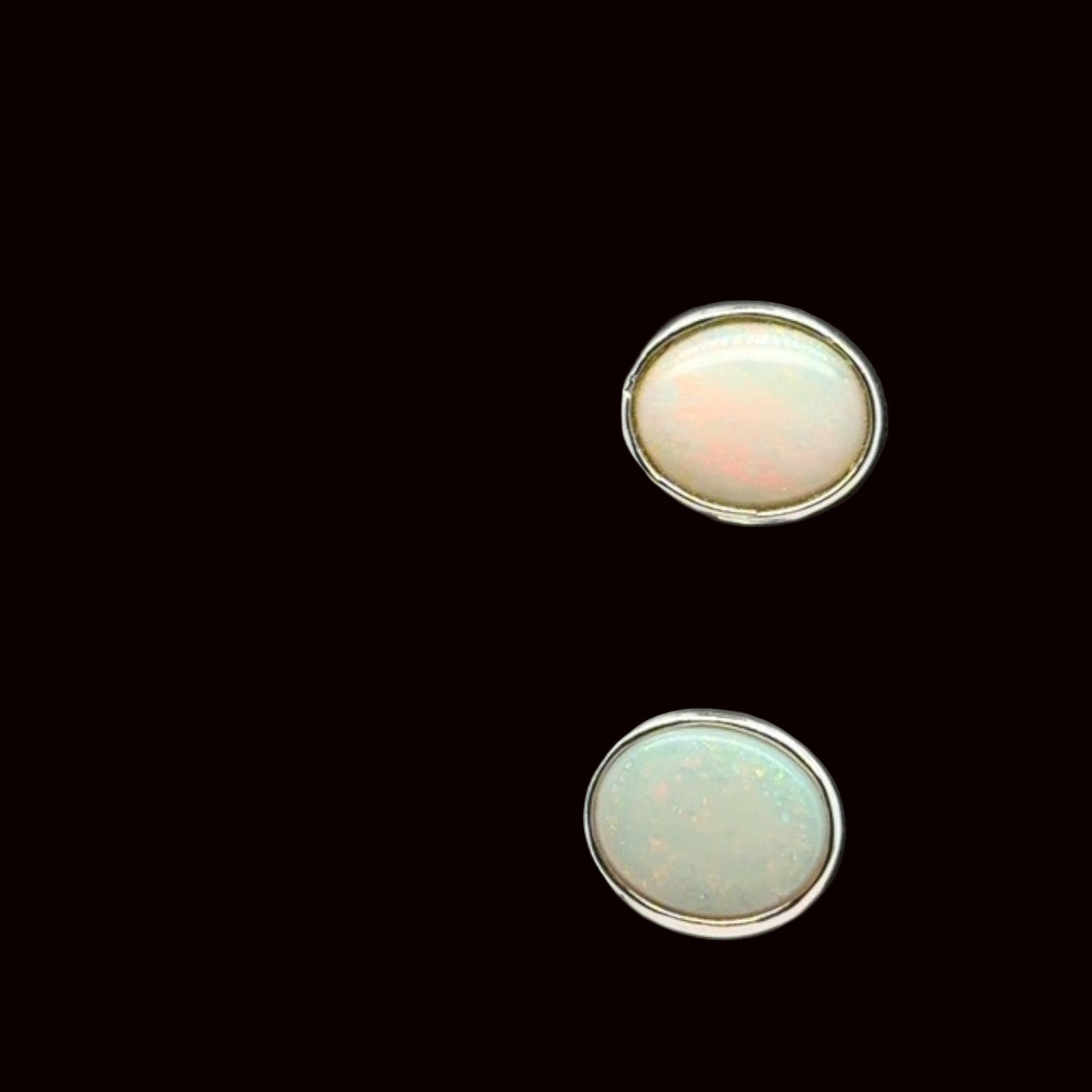 Sterling Silver Solid Opal Earrings (ssse9)