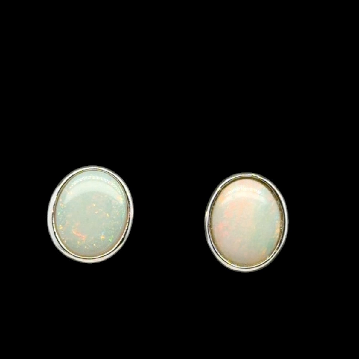 Sterling Silver Solid Opal Earrings (ssse9)