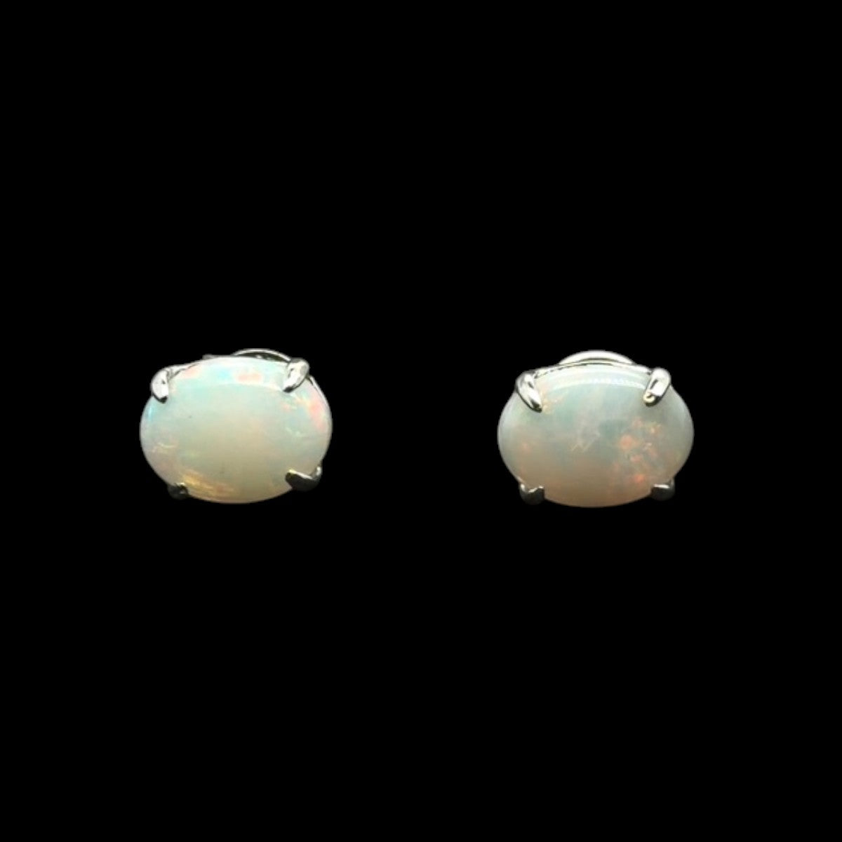 Sterling Silver Solid Opal Earrings (ssse98)
