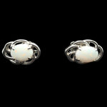 Sterling Silver Solid Opal Earrings (ssse99)