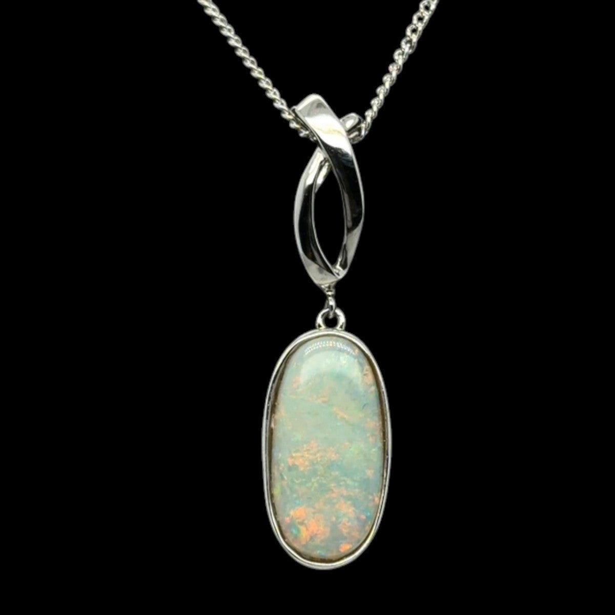 Sterling Silver Solid Opal Pendant (sssp128)