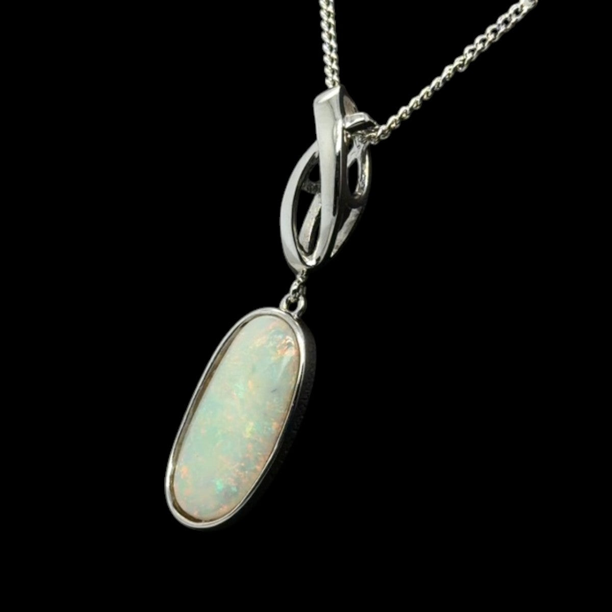 Sterling Silver Solid Opal Pendant (sssp128)