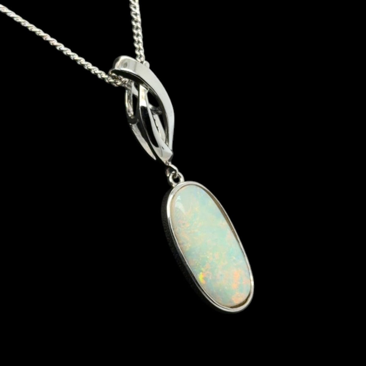 Sterling Silver Solid Opal Pendant (sssp128)