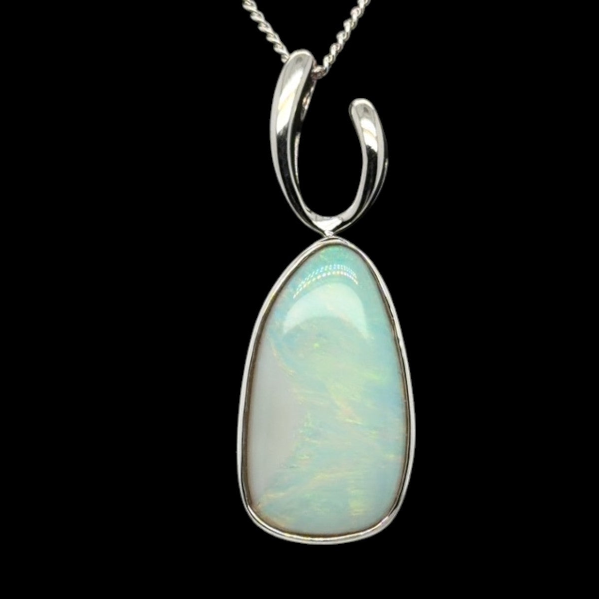 Sterling Silver Solid Opal Pendant (sssp129)