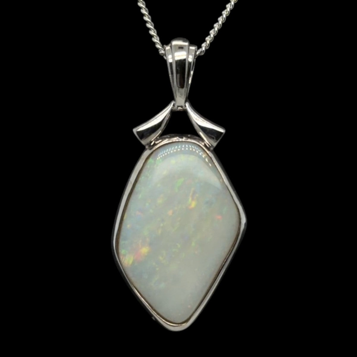 Sterling Silver Solid Opal Pendant (sssp132)