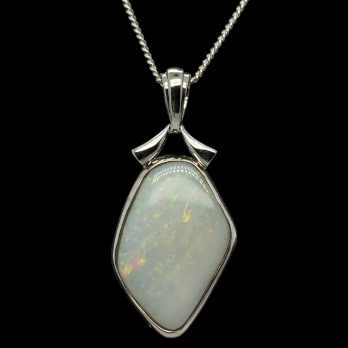 Sterling Silver Solid Opal Pendant (sssp132)