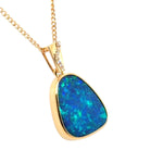 14ct Gold Doublet Opal Pendant (dp201)