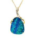 14ct Gold Doublet Opal Pendant (dp203)