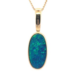 14ct Gold Doublet Opal Pendant (dp206)