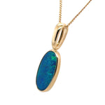 14ct Gold Doublet Opal Pendant (dp206)