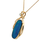 14ct Gold Doublet Opal Pendant (dp207)