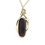 14ct Gold Doublet Opal Pendant (dp207)