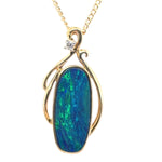 14ct Gold Doublet Opal Pendant (dp207)