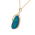 14ct Gold Doublet Opal pendant (dp212)