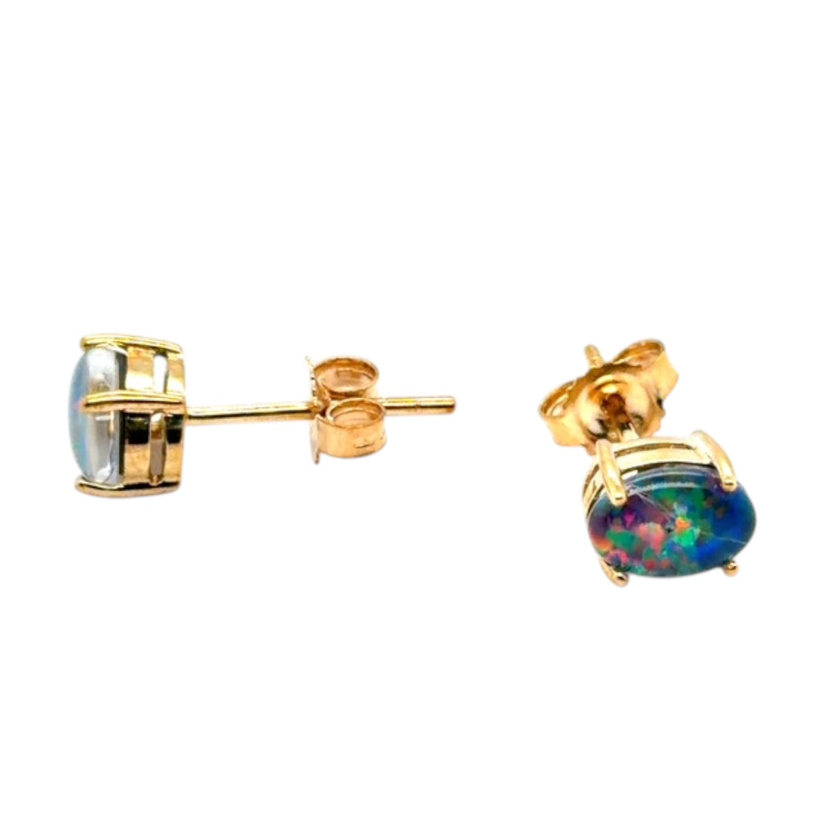 9ct Gold Triplet Opal Earrings (tre52)