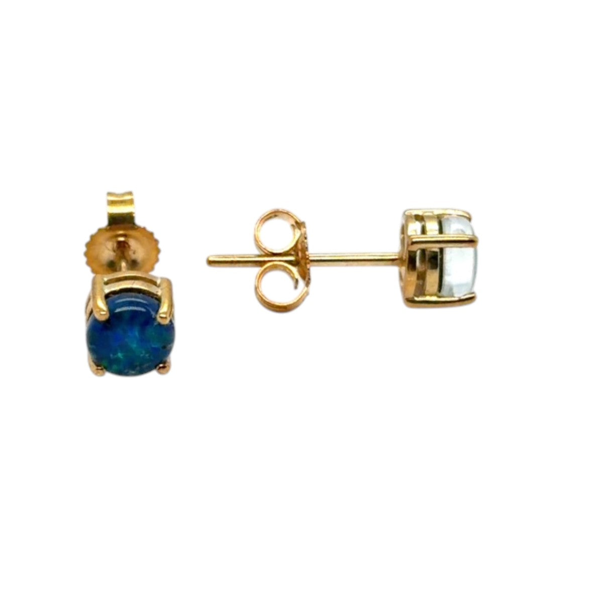 9ct Gold Triplet Opal Earrings (tre53)