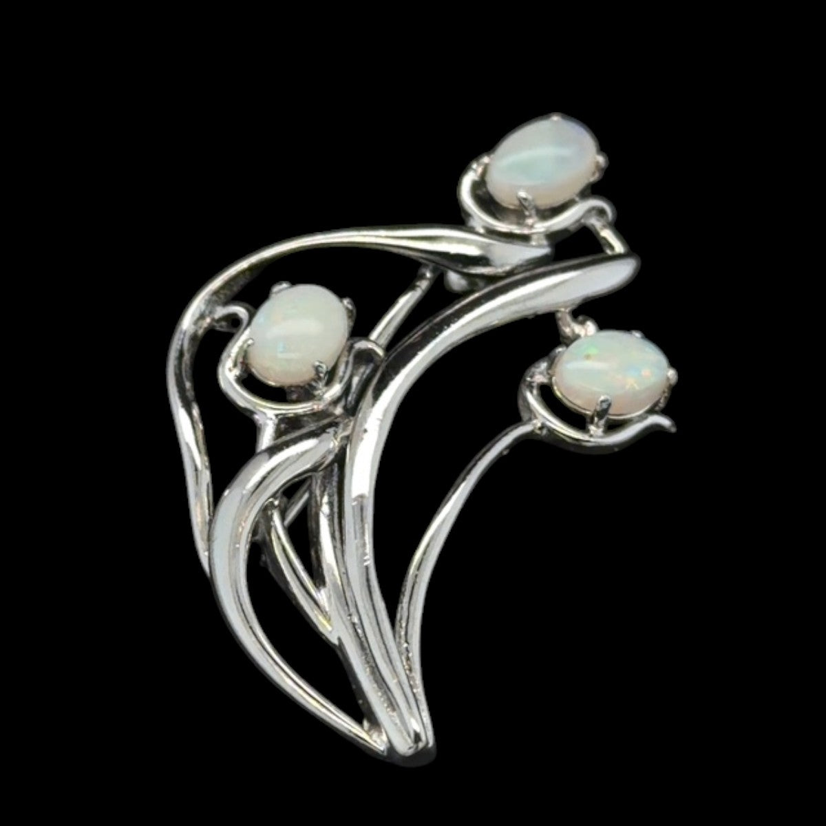 Sterling Silver Solid Opal Brooch (sssbro112)