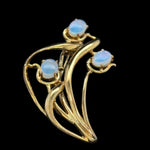 Gold Plated Solid Opal Brooch (gpsbro99)