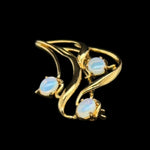 Gold Plated Solid Opal Brooch (gpsbro99)