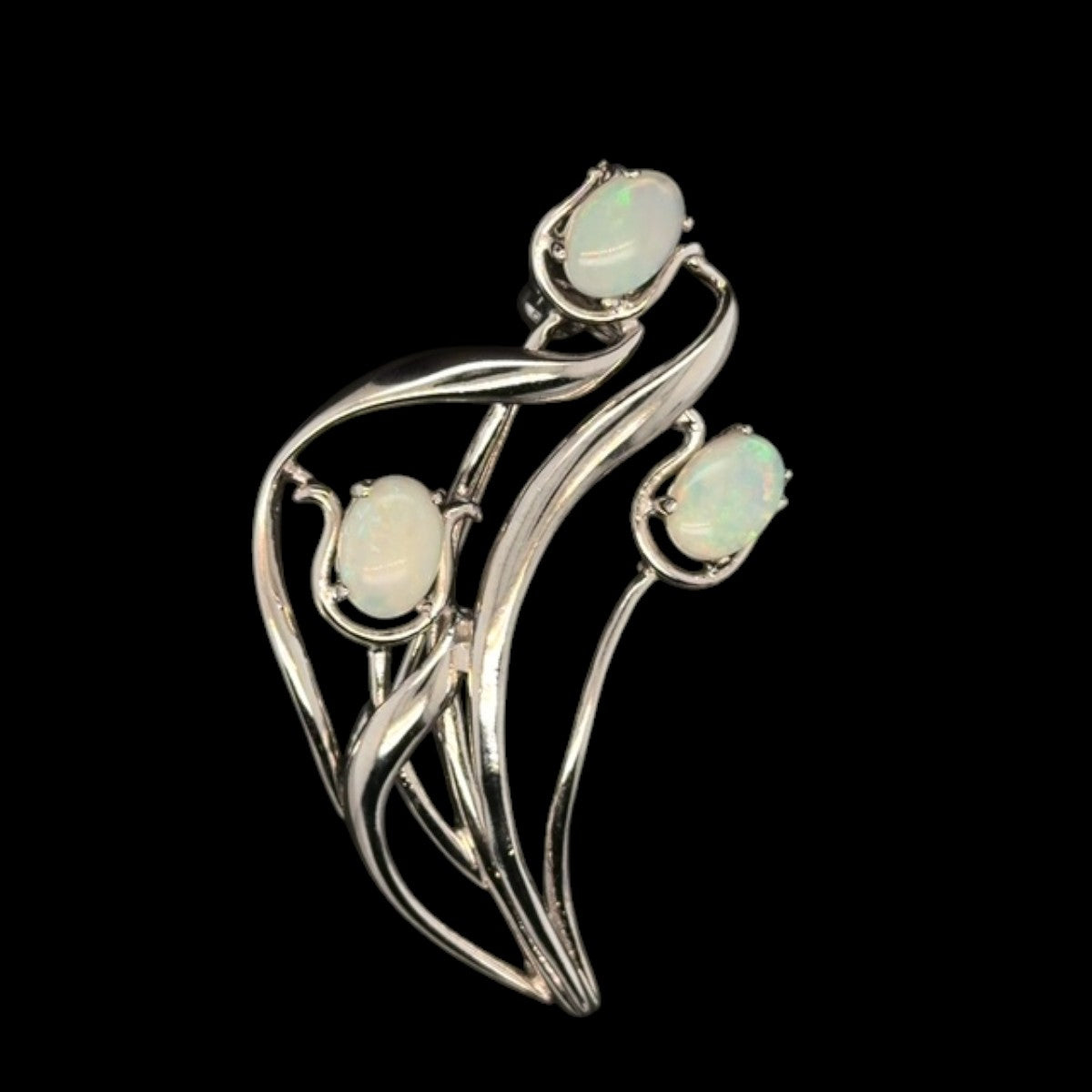 Sterling Silver Solid Opal Brooch (sssbro112)