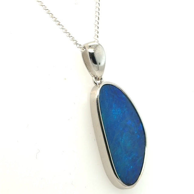 Sterling Silver Doublet Opal Pendant (ssdp536)