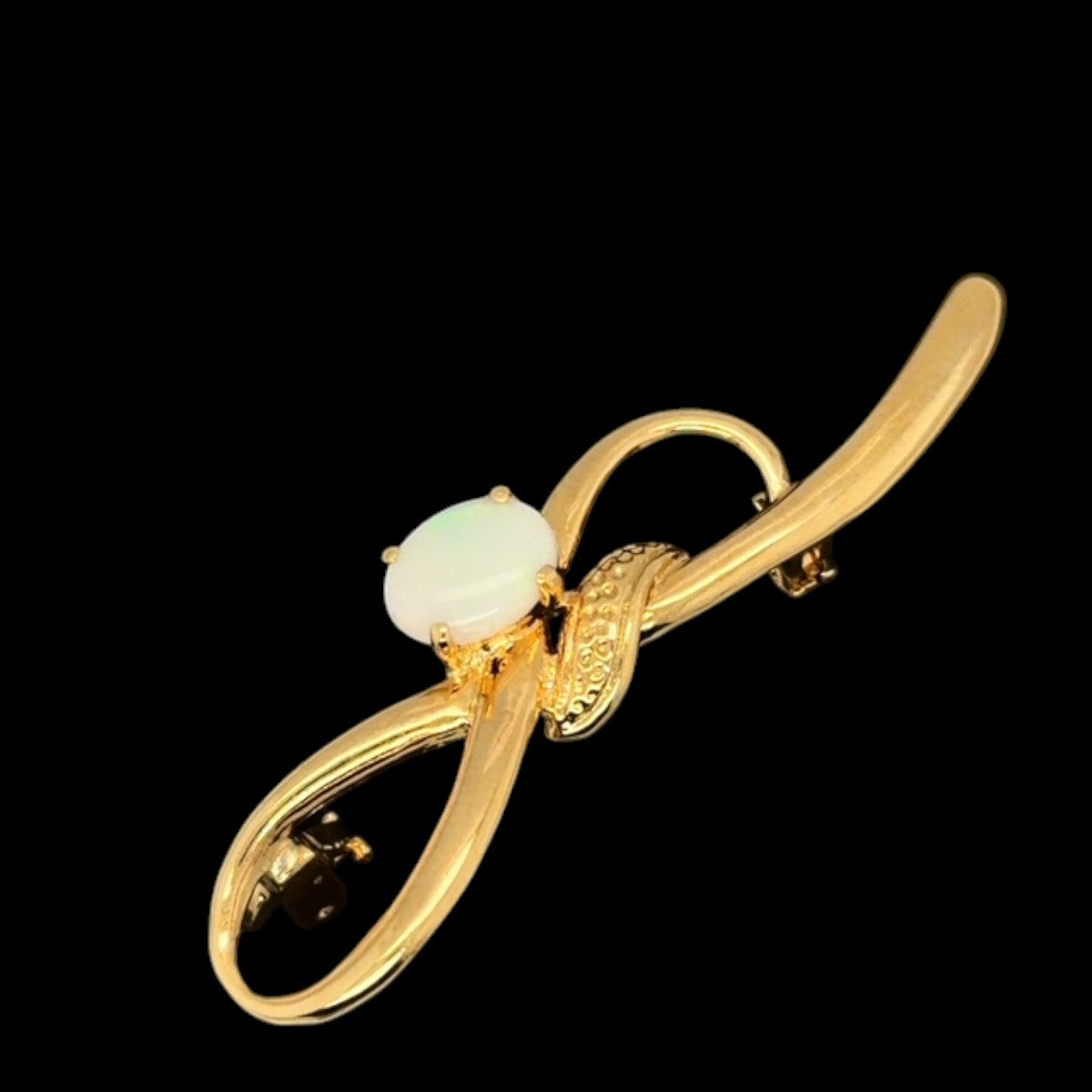 Gold Plated Solid Opal Brooch (gpsbro353)