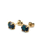 14ct Gold black opal earrings (blkear62)