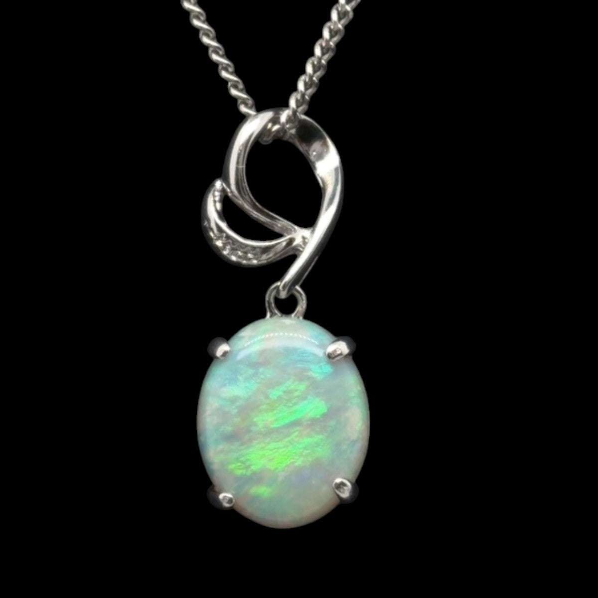 Sterling Silver Solid Opal Pendant (sssp6776)