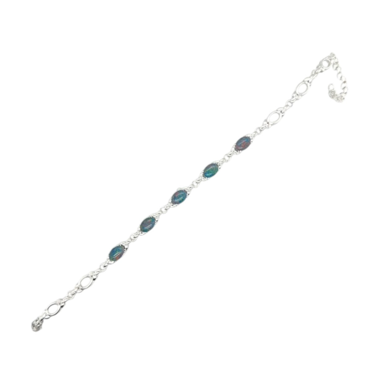 Sterling Silver Triplet Opal Bracelet (sstbra5170)