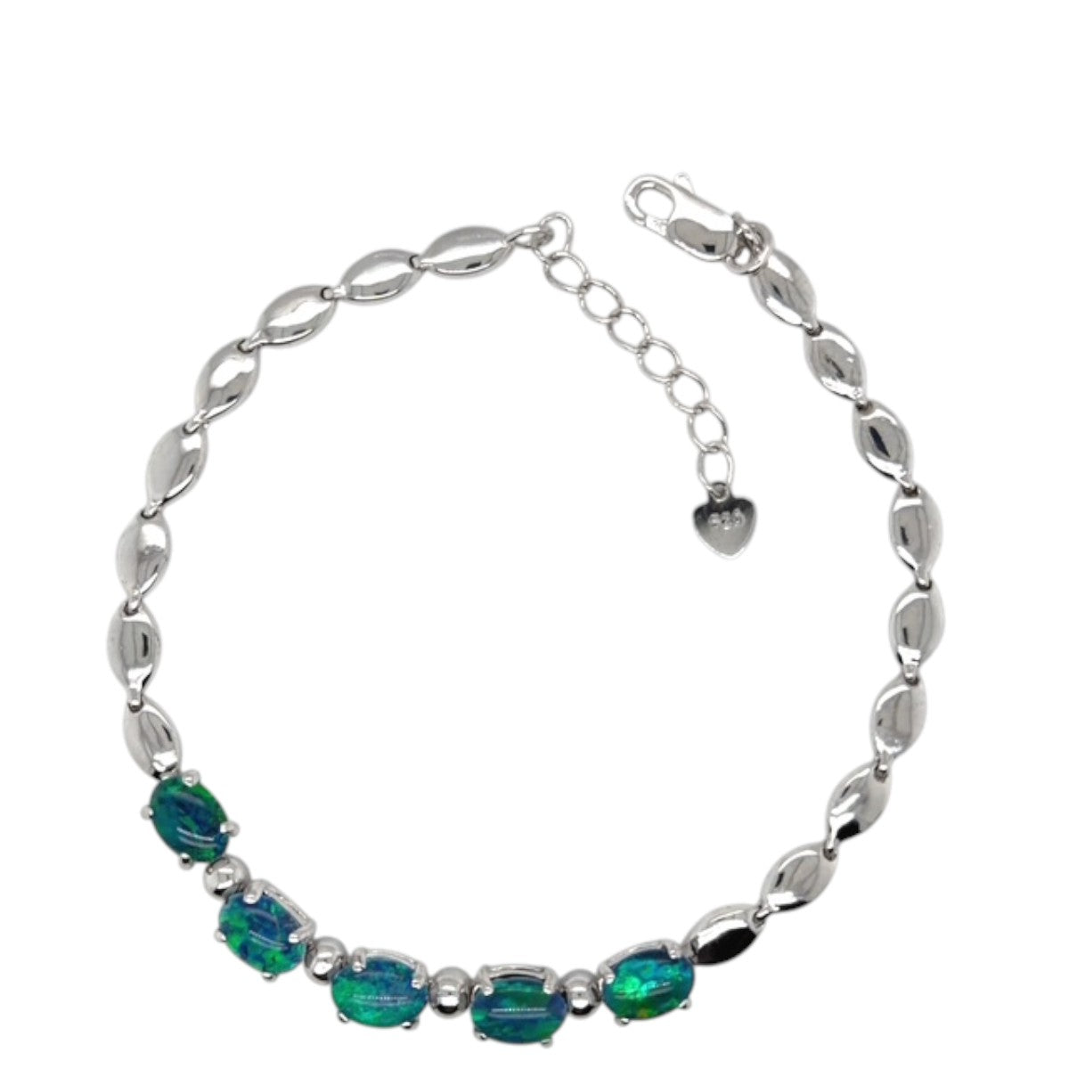 5 Triplet Opal Sterling silver Bracelet (sstbra5200)