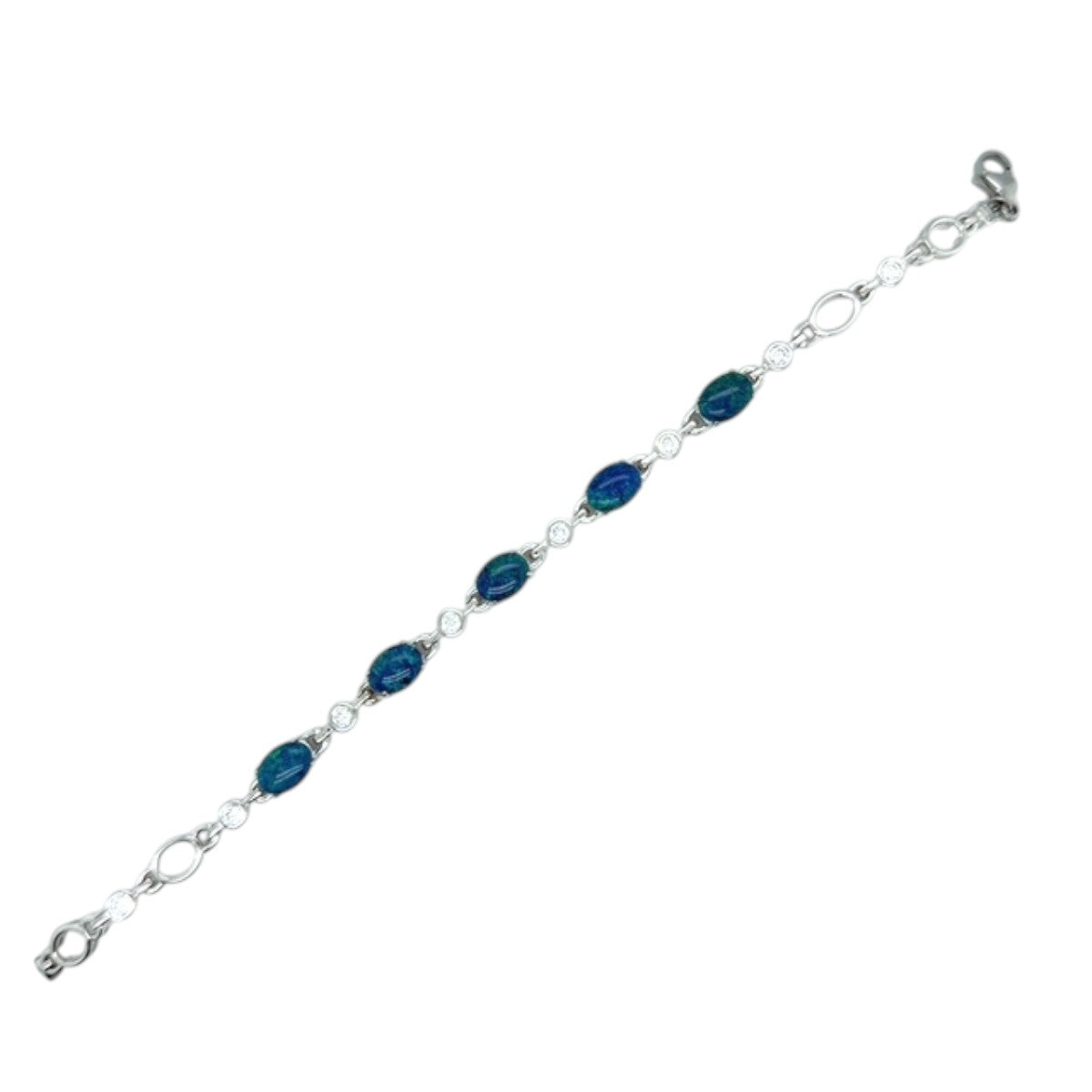 Sterling Silver Triplet Opal Bracelet (sstbra131)