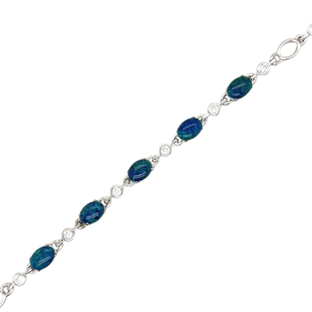 Sterling Silver Triplet Opal Bracelet (sstbra131)