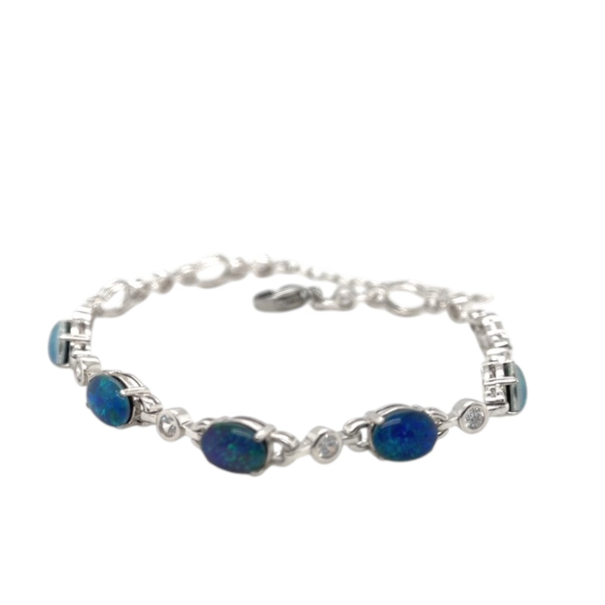 Sterling Silver Triplet Opal Bracelet (sstbra131)