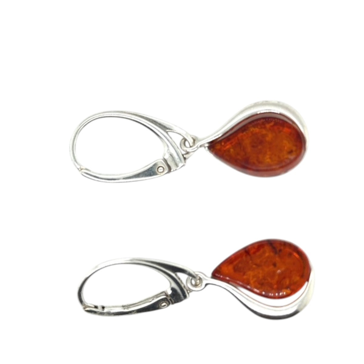 Sterling Silver Amber Earrings (amear131)