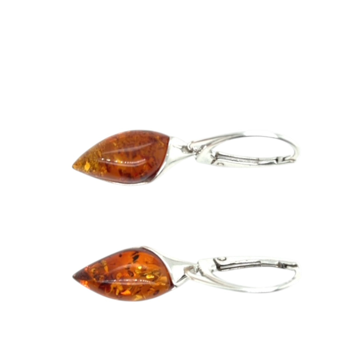 Sterling Silver Amber Earrings (amear132)