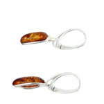 Sterling Silver Amber Earrings (amear132)